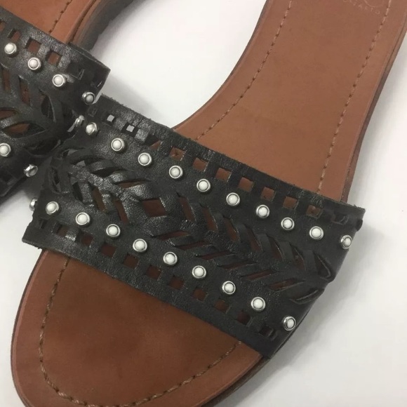 Black Studded Slides Franco Sarto - Picture 2 of 8